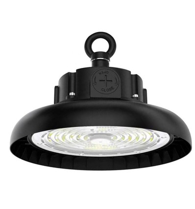High Bay LED 100W 180lm/w - Puissance réglable, IP65, driver Lifud, dimmable 0-10V, garantie 5 ans