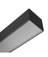 Luminaire de bureau 150cm, Watt et CCT réglables - 3 couleurs, 30W/40W/50W, 5 ans de garantie, noir