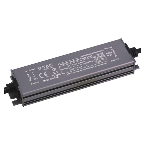 Alimentation LED 36W 24V DC - 1.5A, Étanche IP67