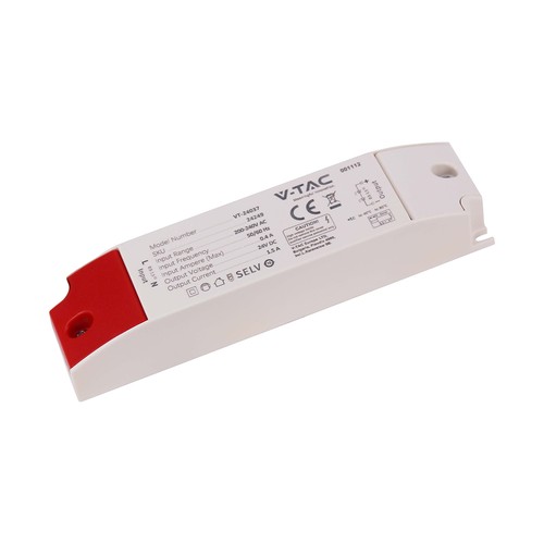 36W / 24V DC strömförsörjning för LED-strips - 1.5A, IP44 våtrum