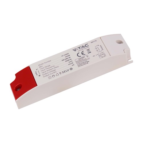 Alimentation LED 36W 12V DC - 3A, IP44 pour zones humides
