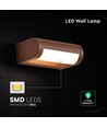 V-Tac 10W LED verstelbare wandlamp - IP65, Cortenkleurig, Cree chip, 3000K, 6 jaar garantie