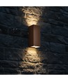 10W LED wandlamp - 3-in-1 CCT, Cortenkleurig staal, IP65, up/down light