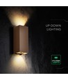 10W LED wandlamp - 3-in-1 CCT, Cortenkleurig staal, IP65, up/down light