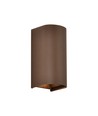 10W LED vegglampe 3-i-1 - Cortenfarget finish, IP65, opp/ned-lys, inkl. lyskilde