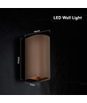 Applique murale LED 10W 3-en-1 - Boîtier couleur corten, IP65, haut/bas, source incluse