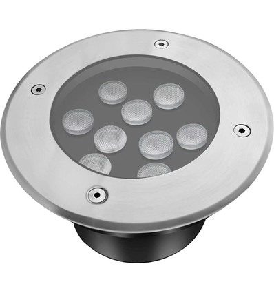 LEDlife nedgravningsspot - 9W, rund, rustfritt stål, 24V AC/DC