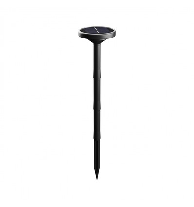 Lampe solaire de jardin 1W avec piquet CCT - 3 couleurs, hauteur réglable, IP65, noir