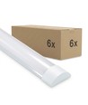 6x 120cm compleet LED-armatuur - 40W, 3 jaar fabrieksgarantie, 230V
