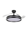 Taklampa m. dold fläkt - RA90, CCT, 60W, svart