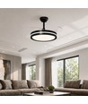 Taklampa m. dold fläkt - RA90, CCT, 60W, svart