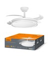 Plafonnier avec ventilateur caché - RA90, CCT, 60W, blanc