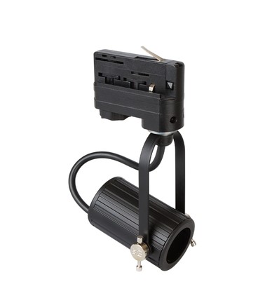 Spot sur rail E27 pour rails triphasés - Noir