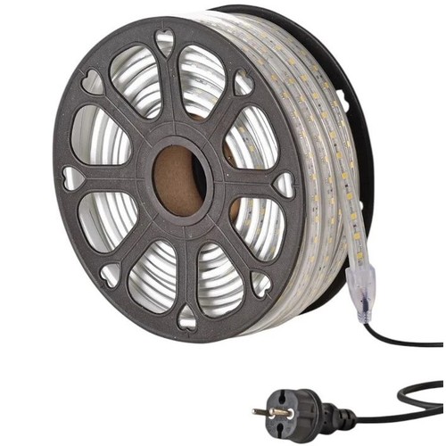 25m arbejdslys LED strip - 230V, IP65, 1500 lm/m, 12W/m, 4000K, Byggeplads belysning