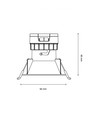 Spot LED encastrable 7W CCT - 3 couleurs, Ø9cm, Trou: Ø7,5 cm