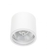 Plafonnier pour AR111 GU10 - Blanc, IP65 extérieur, Ø12cm, 11,5cm haut, aluminium, sans source lumineuse
