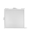 60x60 LED panel 36W + DALI driver - Hauteur:28mm, UGR19, RA93, dæmpbar via DALI, hvid kant