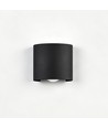 Lot de 6 appliques murales 2W CURVE - IP65, noir, haut/bas, extérieur, source incl.