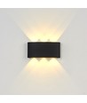 Lot de 6 appliques 6W CURVE - IP65, noir, haut/bas, extérieur, source incluse