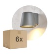 6 st. Avero GU10 Wandlamp Grijs - IP65, zonder lichtbron