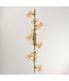 Siena 7xG9 suspension laiton/ambre - 90cm, verre ambré, avec suspension par câble, sans source lumineuse