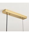 Lucca 10xG9 suspension laiton/blanc - 98cm, verre mat blanc, avec suspension par câble, sans ampoule