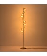 Lampadaire Denia 10xG9 laiton/ambre - 160cm, verre ambré, sans source lumineuse