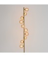 Lampadaire Denia 10xG9 laiton/ambre - 160cm, verre ambré, sans source lumineuse