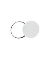 Plafonnier LED 18W - Ø25cm, Hauteur : 5,2cm, Bord blanc, avec anneau noir inclus