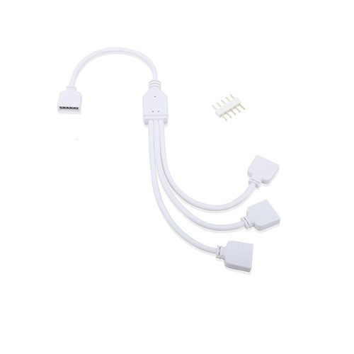 RGB+WW kabel 3-weg splitter - 12/24V, wit