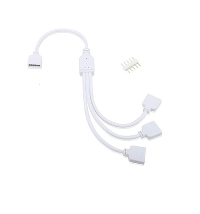 RGB+WW kabel 3-weg splitter - 12/24V, wit