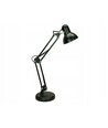 Klassisk Sort Arkitektlampe -  Inkl. fod og bordklemme, E27 fatning, Uden lyskilde