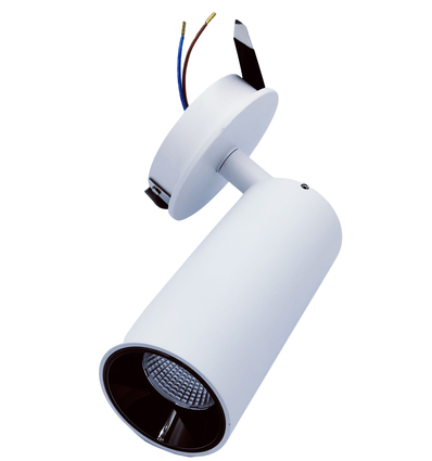 12W Ø5,2cm Indbygning spot dæmpbar RA90 - Hul: Ø5,5 cm, Mål: Ø5,2 cm, Hvid