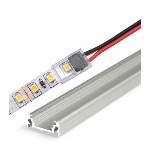 Outlet : STRIPCLIP 10 mm, fin IP20, pour bandes LED unies, pour profils en aluminium