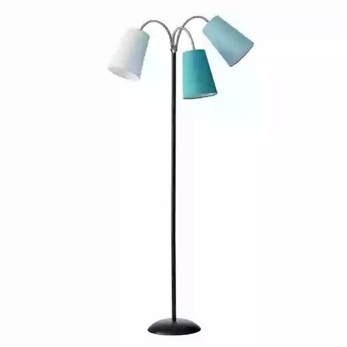 E14 Salsa vloerlamp van Nielsen Light in zwart, aqua en lichtblauw