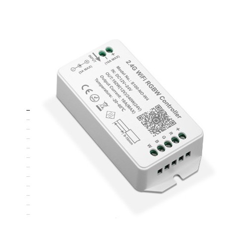 Contrôleur WiFi RGB+W - Tuya Smart/Smart Life, sans télécommande, compatible Google Home/Alexa, 12V (120W), 24V (240W)