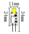 G4 1,1W SILI1.1 LED-lampa - 12V AC/DC, G4