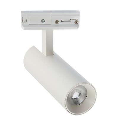 12W 1-faset Dæmpbar RA90 Skinnespot - Hvid, 1F3W