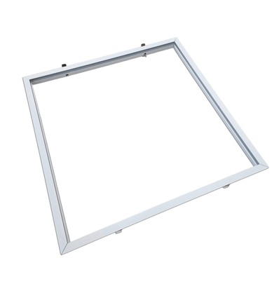 Cadre encastrable pour panneau LED 60x60 - Nouveau modèle, compatible avec Troldtekt sans ajustement, bord blanc