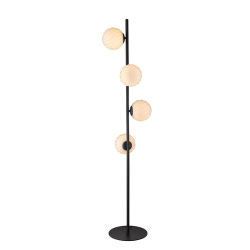 Halo Design - Lampe sur pied Twist 4, Opale/noir
