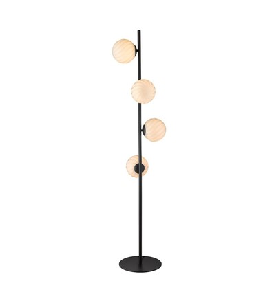 Halo Design - Lampe sur pied Twist 4, Opale/noir