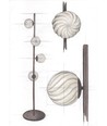 Outlet: Halo Design - Twist 4 gulvlampe, Opal/ sort
