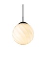 Halo Design - Twist Hanglamp Ø25cm E27 Bol Opal - zwart