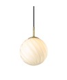 Halo Design - Suspension Twist, Boule Ø15 Opale / Laiton