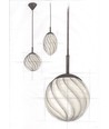 Halo Design - Twist hanglamp, Bal Ø15 Opal / Messing