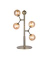 Halo Design - Lampe de table Atom en laiton antique avec verre ambré 4XG9