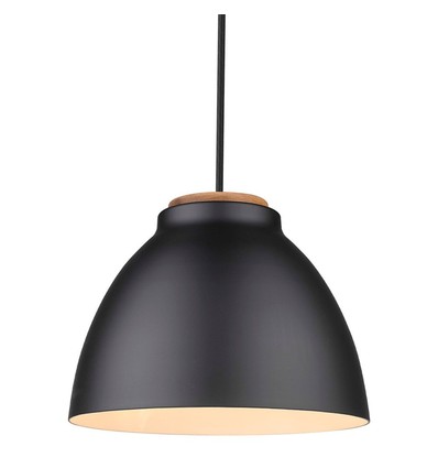 Halo Design - Suspension NIVÅ Ø24 E27, noir / bois