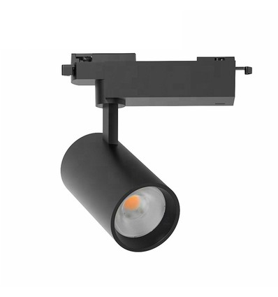 Spot sur rail 28W monophasé RA90 - 175 lm/W, Noir, 1F3W