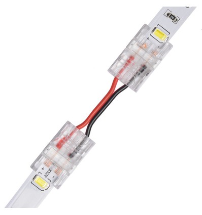 Connecteur fin avec câble pour bande LED - 8mm, monochrome, IP20, 5V-24V