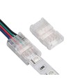 Slanke connector met kabel voor LED-strip - 10mm, RGB, IP20, 5V-24V